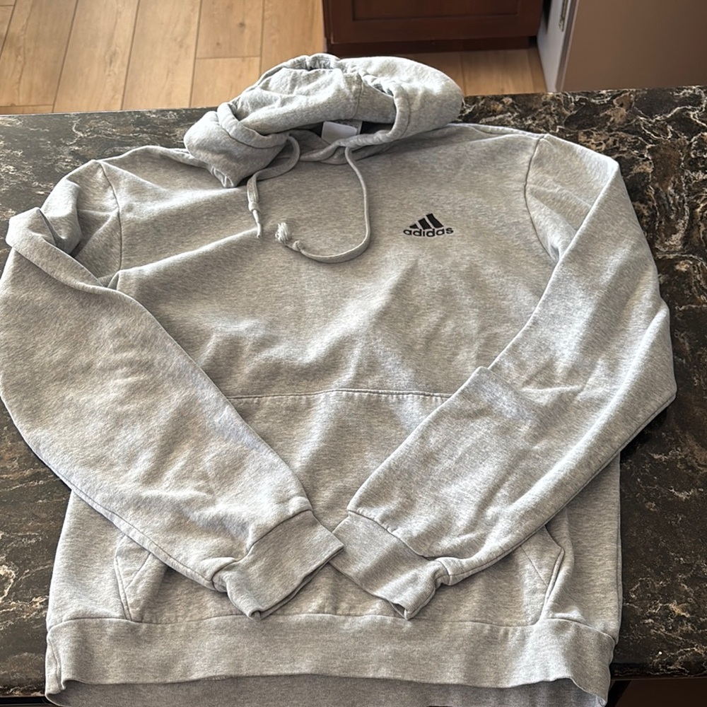 Adidas Men's Light Gray Hoodie